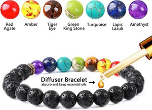 Nav Gems Store Crystal, 7 Chakra Beads, Agate, Crystal, Jade, Quartz Bracelet