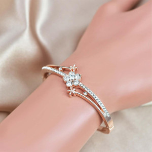 Miraclewood Alloy Cubic Zirconia, Diamond, Crystal Bracelet