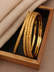 TSF Jewellery Brass Gold-plated Bangle Set