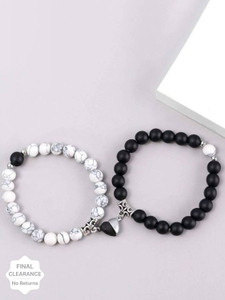 Samna Handicrafts Stone Silver Bracelet Set