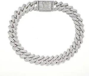 MEENAZ Brass, Metal, Stone, Copper, Alloy Diamond, Crystal Titanium, Silver Coated, Silver Bracelet