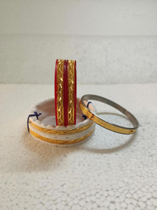 Purabi Shell, Plastic, Stainless Steel Gold-plated Shakha Pola