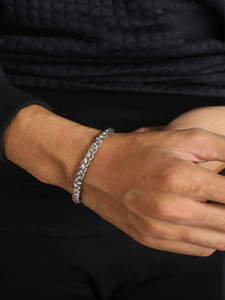 Fashion Frill Stainless Steel Silver Bracelet