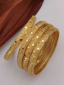 Niva Fashion Brass Beads Gold-plated Bangle