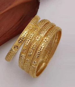 RAIYARAJ Brass Beads Gold-plated Bangle