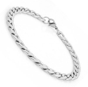 NAKABH Stainless Steel Silver Bracelet