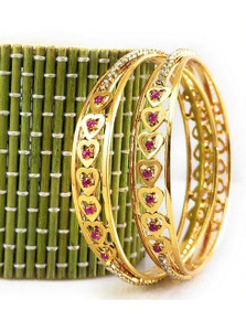 AFJ GOLD Copper Gold-plated Bangle Set