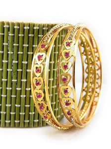 AFJ GOLD Copper Gold-plated Bangle Set