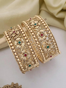 WELLOO FASHION Brass Gold-plated Bangle