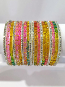 zhcp Glass Zircon Bangle Set