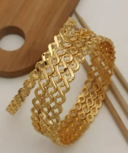 AFJ GOLD Metal Gold-plated Bangle Set