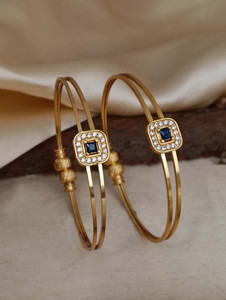 brado jewellery Brass Diamond Gold-plated Bangle