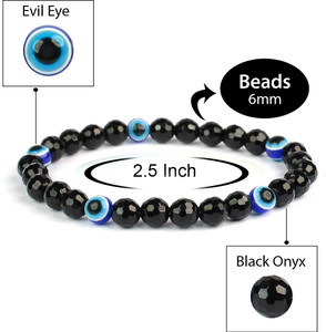 REIKI CRYSTAL PRODUCTS Stone, Crystal, Evil Eye Beads, Agate Bracelet