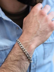 KP FASHION Steel Platinum Bracelet