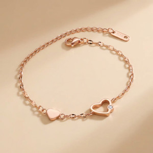 MYKI Stainless Steel Cubic Zirconia Gold-plated Bracelet