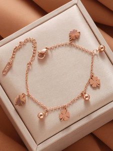 MYKI Stainless Steel Gold-plated Charm Bracelet