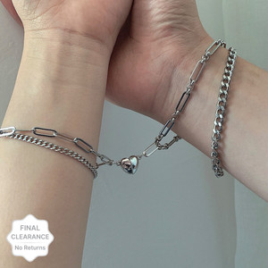 ruby collection Dori, Stainless Steel Silver Bracelet Set