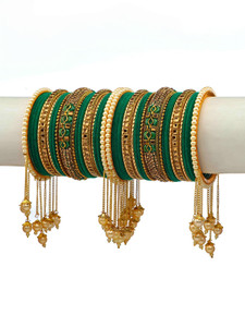 ZINEKA Metal Pearl Gold-plated Bangle Set