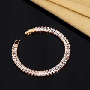 GKKAKADIYA Brass Moissanite Gold-plated Tennis Bracelet