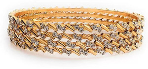 AFJ GOLD Alloy Ruby Gold-plated Bangle