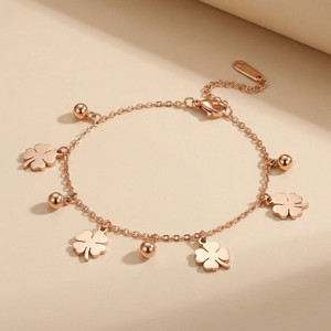 MYKI Stainless Steel Gold-plated Charm Bracelet