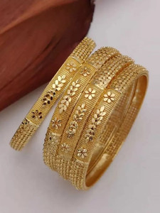 RAIYARAJ Brass Beads Gold-plated Bangle