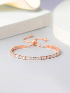 Flaring Alloy Cubic Zirconia Bracelet