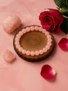 SPYRONIX REAL TREASURE Stone, Rose Quartz Crystal Bracelet