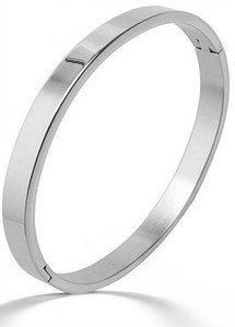 YELLOW CHIMES Stainless Steel Black Silver Bracelet