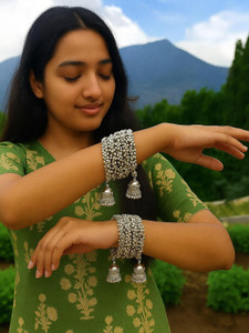 OXICRAFT Oxidised Silver Silver Coated Bracelet Set