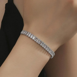 BRILLIANT BEADS JEWELS Alloy Tennis Bracelet