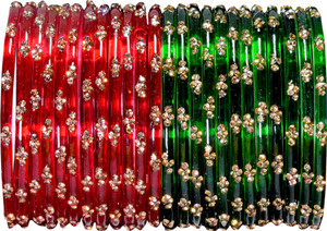 khannak Glass Zircon Bangle Set