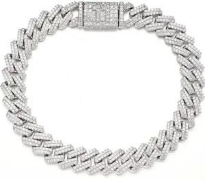 Tarun smart jwelery Stainless Steel Cubic Zirconia, Diamond Bracelet