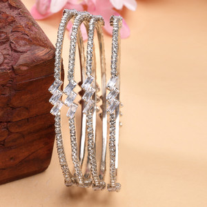 ZENEME Brass Rhodium Bangle
