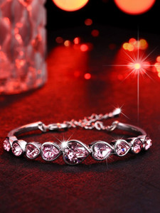 YELLOW CHIMES Copper Crystal Silver Bracelet