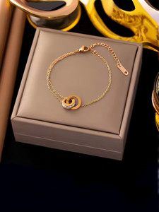 Karishma Kreations Stainless Steel Gold-plated Bracelet