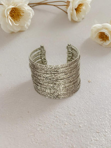 Evaraah Brass, Alloy Cubic Zirconia, Zircon Silver Bracelet