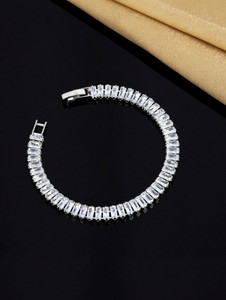 GKKAKADIYA Brass Moissanite Gold-plated Tennis Bracelet