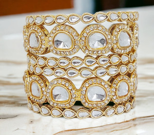 Chrishan Alloy Gold-plated Bangle Set
