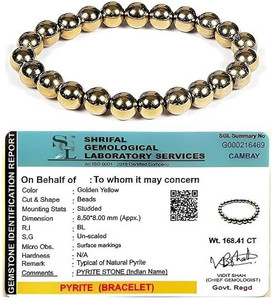 VIBESLE Stone, Golden Pyrite Crystal Bracelet