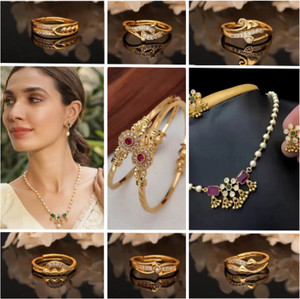 brado jewellery Brass Diamond Gold-plated Bangle