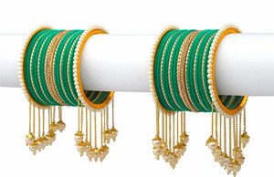 Rijoli Metal Zircon Gold-plated Bangle Set