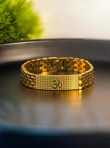 SPYRONIX REAL TREASURE Stainless Steel Gold-plated Bracelet