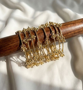 Shyneup Alloy Beads Gold-plated Bangle Set