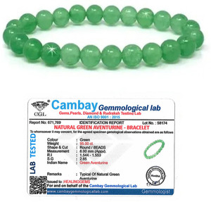 HEALINGGEMS Green Aventurine, Crystal, Green Jade Agate Bracelet