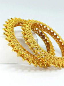 TANVI J Copper Gold-plated Bangle