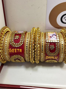 SP PHOTO CHURA Plastic Pearl Bangle Set