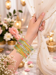 Amar Beauty and Jewls Metal Beads Bangle Set