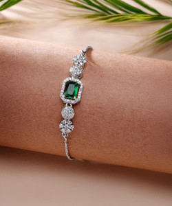 ZENEME Brass Rhodium Bracelet