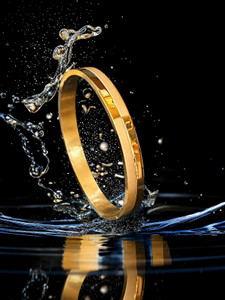 FEEDNIX Stainless Steel Gold-plated Bangle